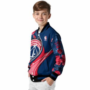 customized washington wizards floral print blue jacket trendy jacketwow
