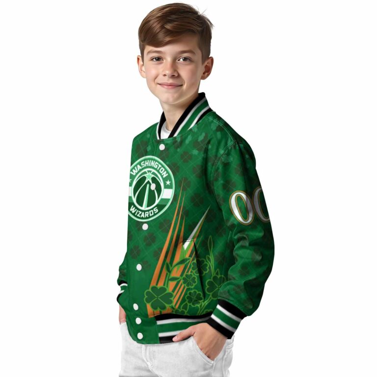 customized washington wizards shamrock pattern green jacket trendy jacketwow