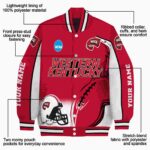 customized western kentucky hilltoppers flaming football red white jacket best selling jacketwow