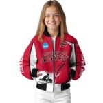 customized western kentucky hilltoppers flaming football red white jacket best selling jacketwow