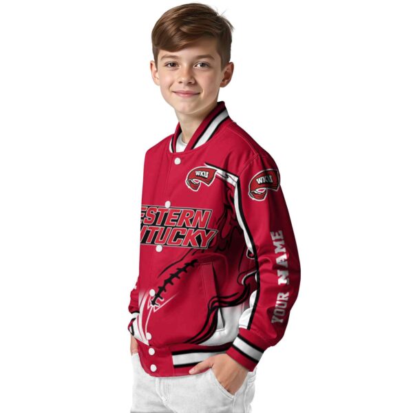 customized western kentucky hilltoppers flaming football red white jacket trendy jacketwow