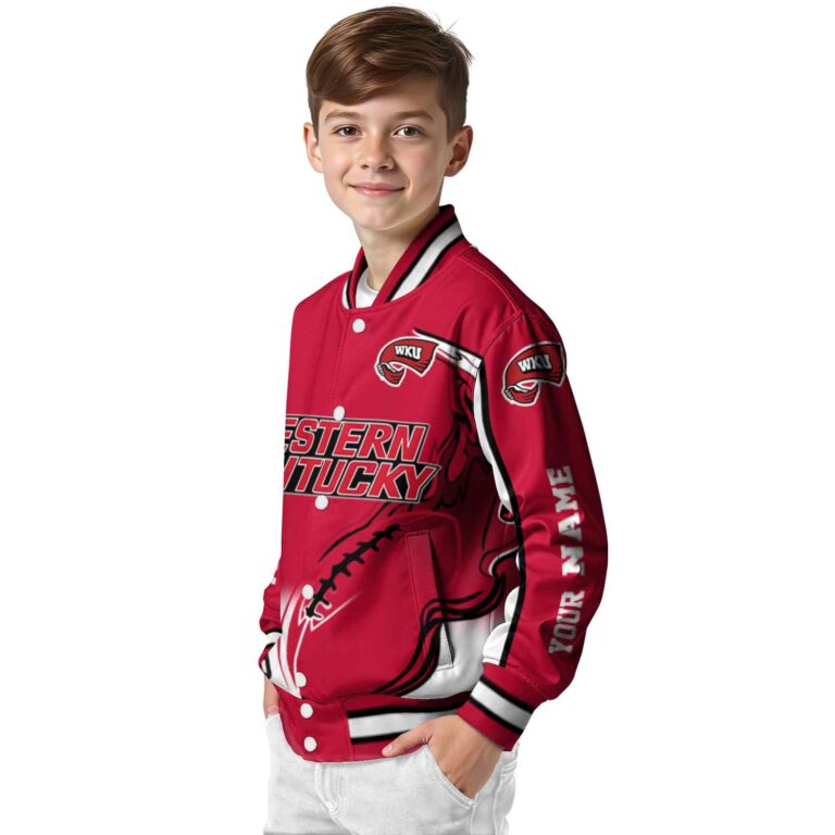 customized western kentucky hilltoppers flaming football red white jacket trendy jacketwow