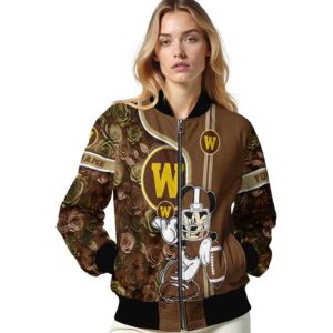 customized western michigan broncos rose mickey brown jacket latest model jacketwow