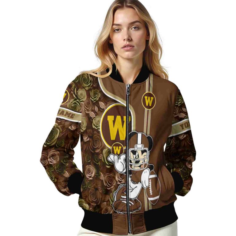 customized western michigan broncos rose mickey brown jacket latest model jacketwow