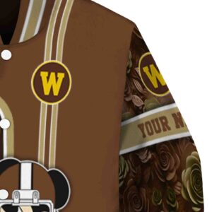 customized western michigan broncos rose mickey brown jacket premium grade jacketwow
