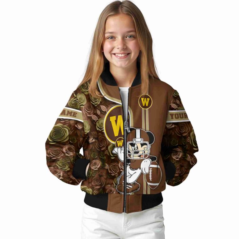 customized western michigan broncos rose mickey brown jacket top rated jacketwow