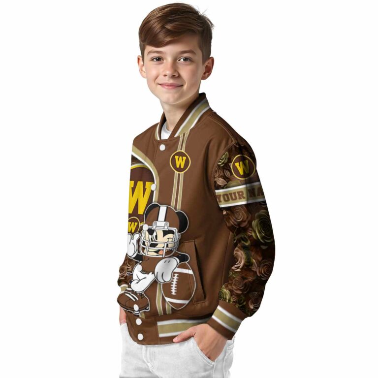 customized western michigan broncos rose mickey brown jacket trendy jacketwow