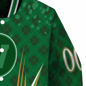 customized western michigan broncos shamrock pattern green jacket premium grade jacketwow