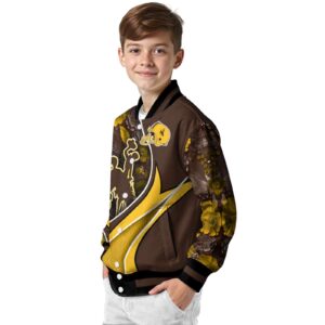 customized wyoming cowboys floral print brown jacket trendy jacketwow