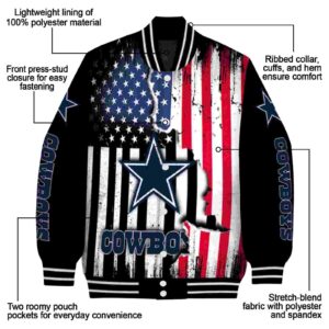 dallas cowboys patriotic theme black jacket new arrival jacketwow