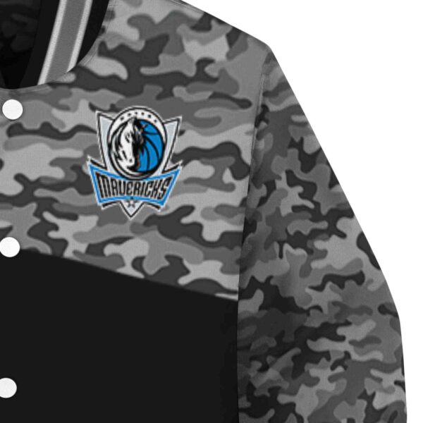 dallas mavericks camo patchwork black jacket premium grade jacketwow