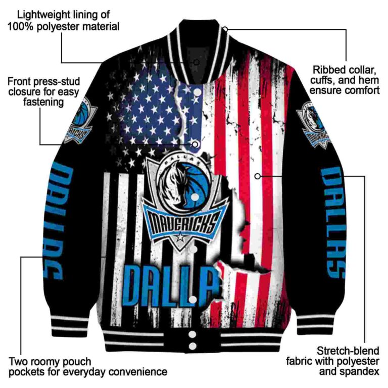 dallas mavericks patriotic theme black jacket new arrival jacketwow