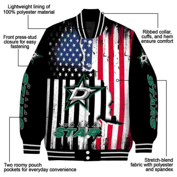 dallas stars patriotic theme black jacket new arrival jacketwow