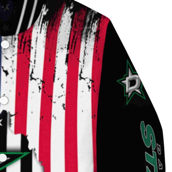 dallas stars patriotic theme black jacket premium grade jacketwow