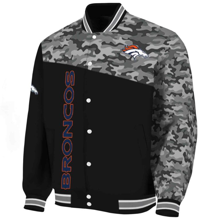 denver broncos camo patchwork black jacket best selling jacketwow