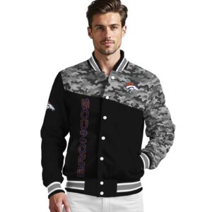 denver broncos camo patchwork black jacket high quality jacketwow