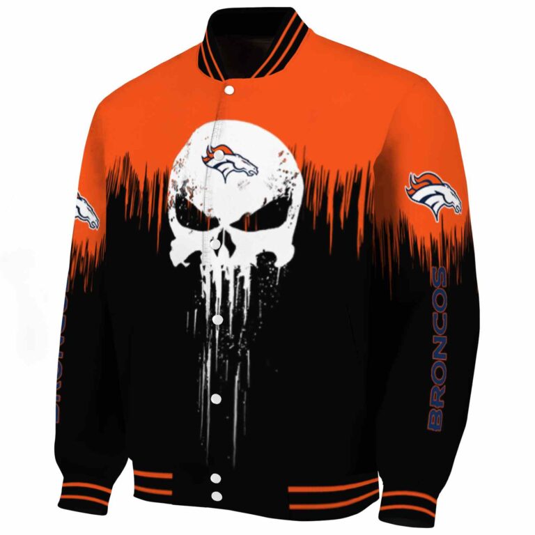 denver broncos punisher skull orange black white jacket best selling jacketwow
