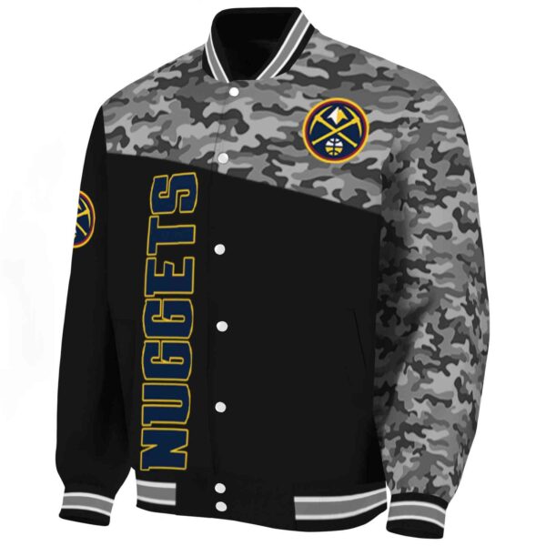 denver nuggets camo patchwork black jacket best selling jacketwow