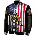 denver nuggets patriotic theme black jacket best selling jacketwow