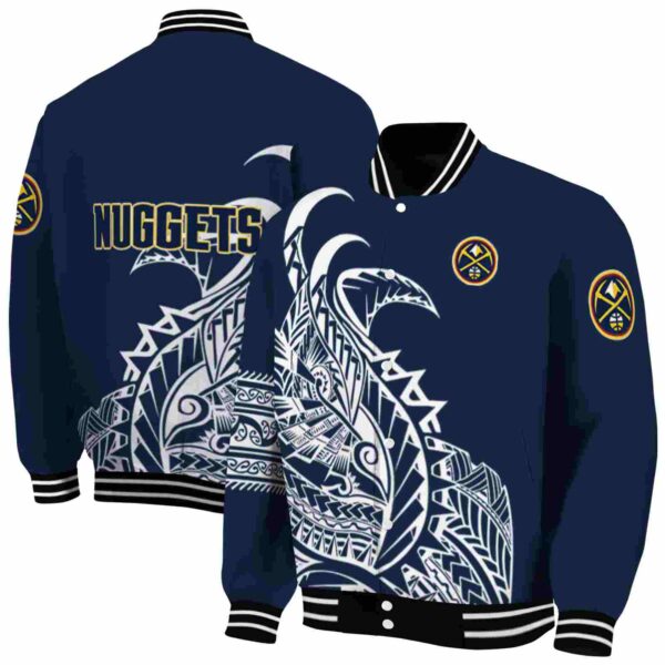 denver nuggets tribal art blue white black jacket fashion forward jacketwow