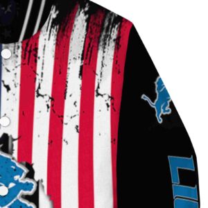 detroit lions patriotic theme black jacket premium grade jacketwow