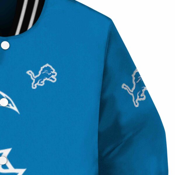 detroit lions tribal art blue white black jacket premium grade jacketwow