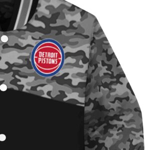 detroit pistons camo patchwork black jacket premium grade jacketwow