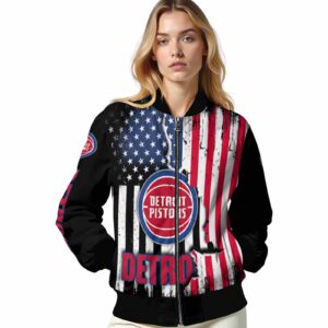 detroit pistons patriotic theme black jacket latest model jacketwow