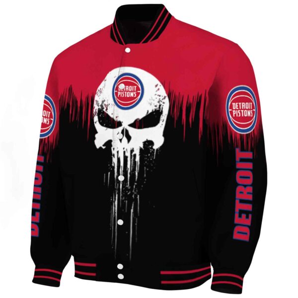 detroit pistons punisher skull red black white jacket best selling jacketwow