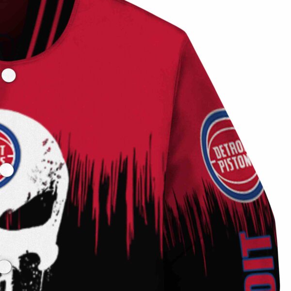 detroit pistons punisher skull red black white jacket premium grade jacketwow