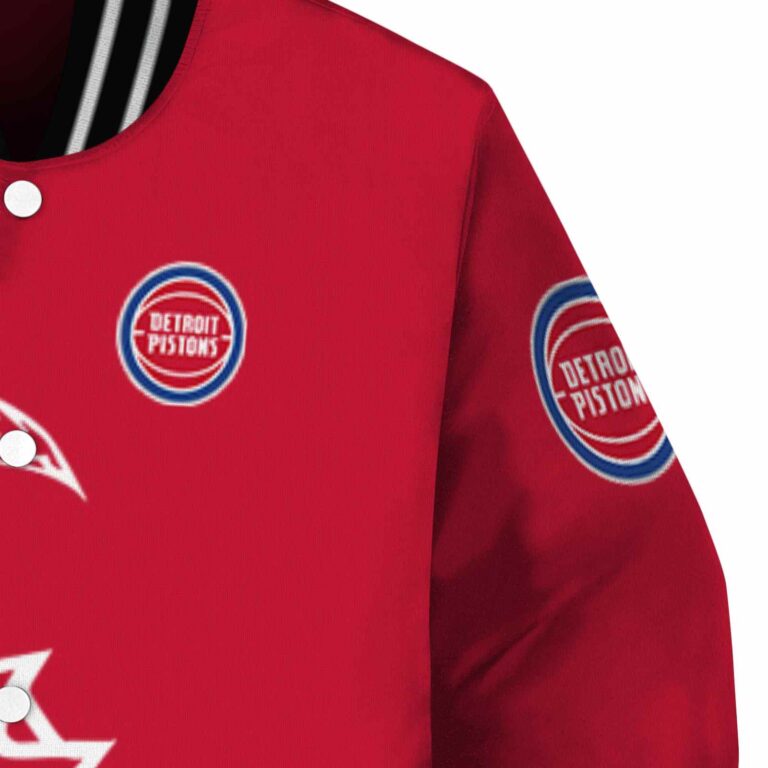 detroit pistons tribal art red white black jacket premium grade jacketwow