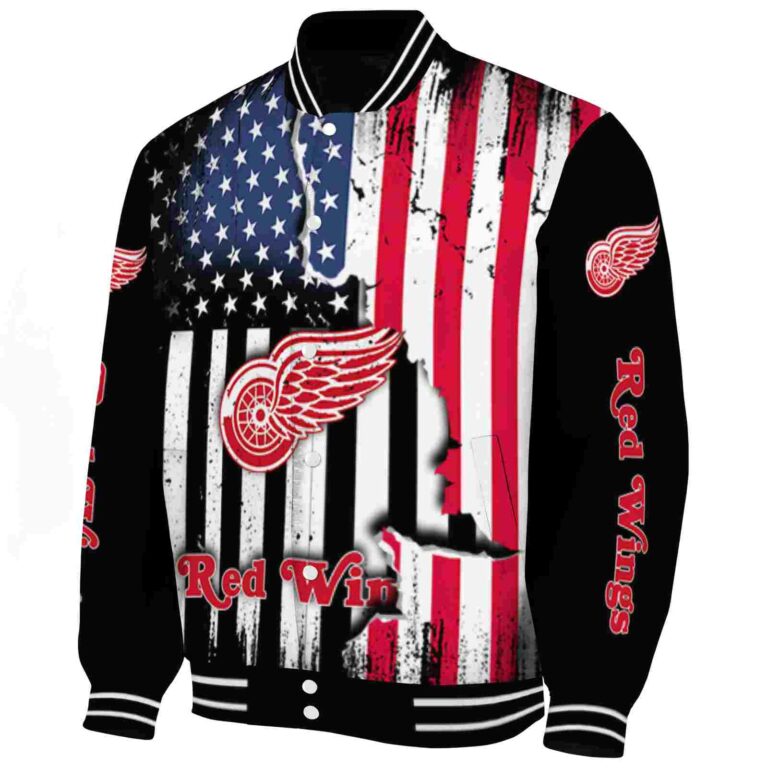 detroit red wings patriotic theme black jacket best selling jacketwow