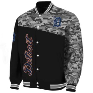 detroit tigers camo patchwork black jacket best selling jacketwow