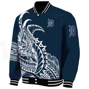 detroit tigers tribal art navy white black jacket best selling jacketwow
