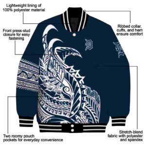 detroit tigers tribal art navy white black jacket new arrival jacketwow