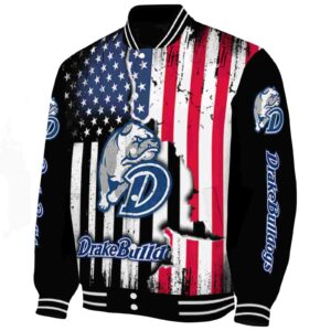 drake bulldogs patriotic theme black jacket best selling jacketwow