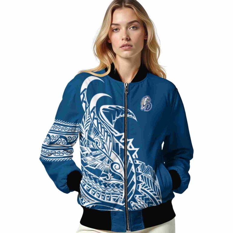 drake bulldogs tribal art blue white black jacket latest model jacketwow