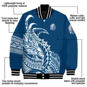 drake bulldogs tribal art blue white black jacket new arrival jacketwow