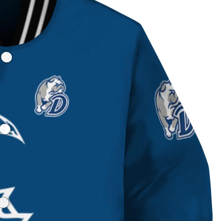 drake bulldogs tribal art blue white black jacket premium grade jacketwow