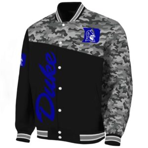 duke blue devils camo patchwork black jacket best selling jacketwow