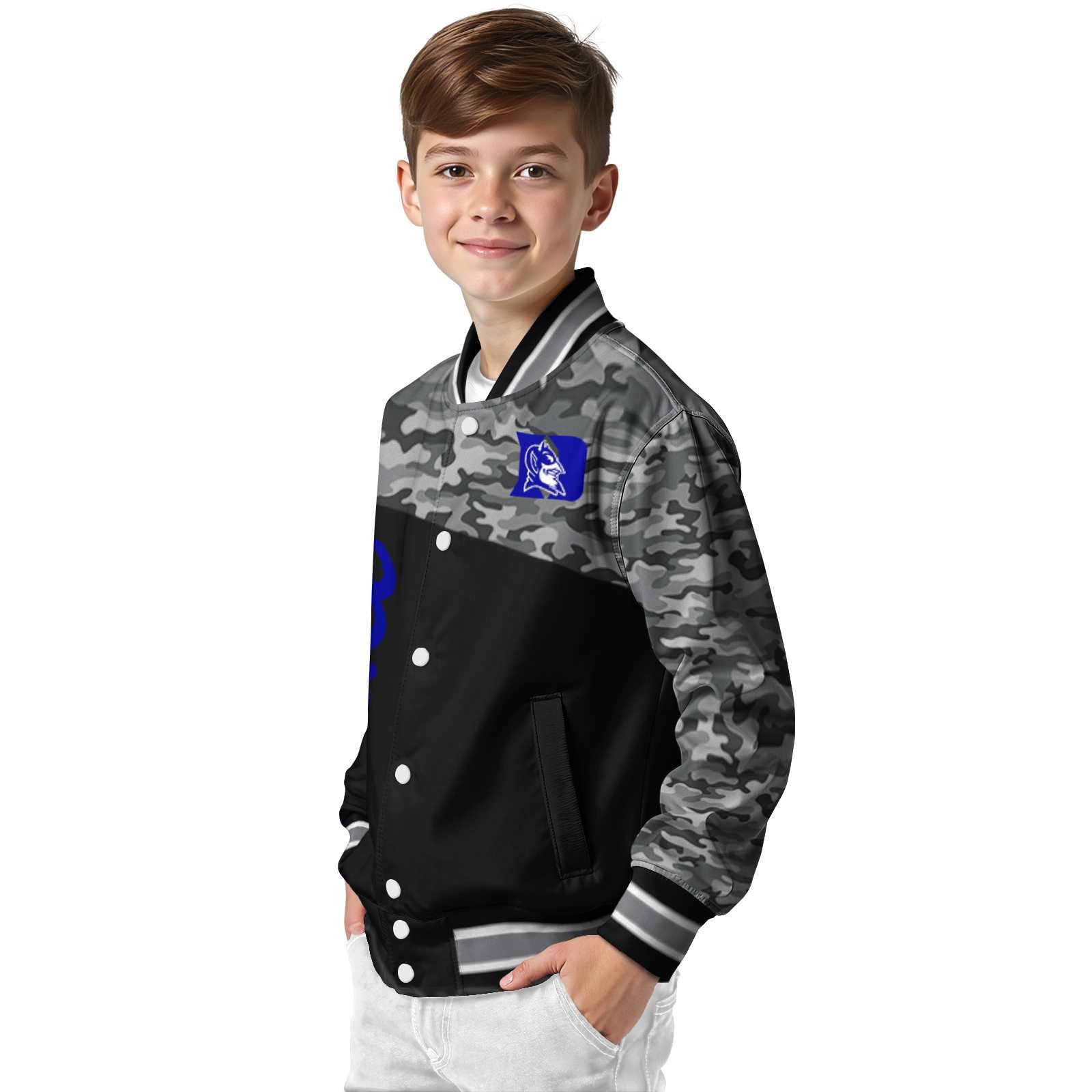 duke blue devils camo patchwork black jacket trendy jacketwow duke blue devils camo patchwork black jacket trendy jacketwow