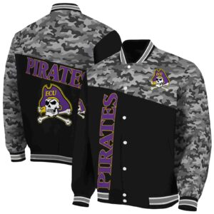 east carolina pirates camo patchwork black jacket fashion forward jacketwow