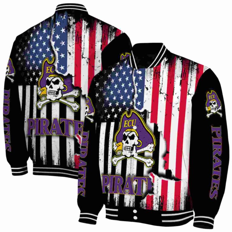 east carolina pirates patriotic theme black jacket fashion forward jacketwow
