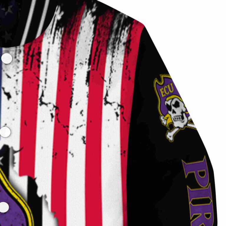 east carolina pirates patriotic theme black jacket premium grade jacketwow