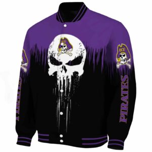 east carolina pirates punisher skull purple black white jacket best selling jacketwow