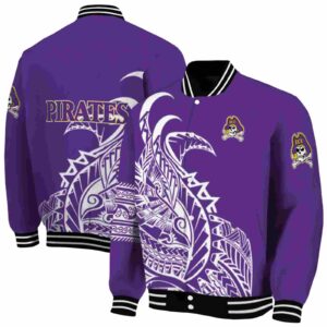 east carolina pirates tribal art purple white black jacket fashion forward jacketwow