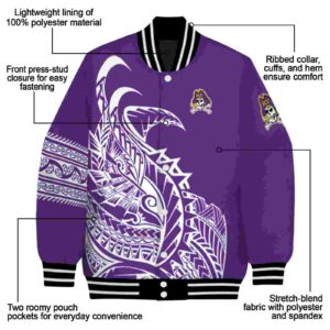 east carolina pirates tribal art purple white black jacket new arrival jacketwow