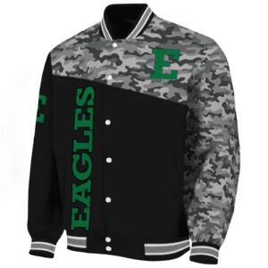 eastern michigan eagles camo patchwork black jacket best selling jacketwow