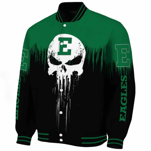 eastern michigan eagles punisher skull green black white jacket best selling jacketwow