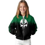 eastern michigan eagles punisher skull green black white jacket best selling jacketwow